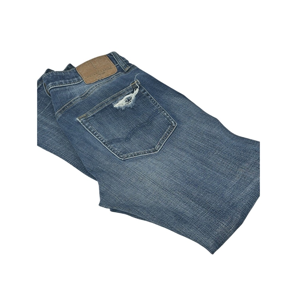 American Eagle Extreme Flex 4 Slim Distressed Jeans Mens 32x32 Medium Wash Blue